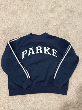 PARKE Sport Stripe Mockneck Sweatshirt